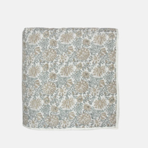 Athena Floral Eiderdown - Blue/Natural