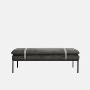 Ottoman: Baxter Bench  - Charcoal