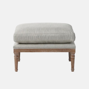 Chester Ottoman - Herringbone Linen
