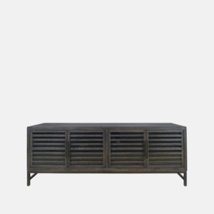 Slatted Dark Oak Sideboard / Entertainment