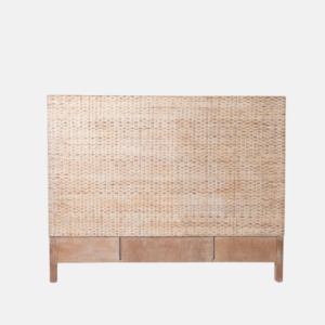 Bedheads: Gable Rattan Bedhead - White Wash