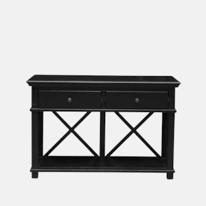 Sorrento Two Drawer Console - Black