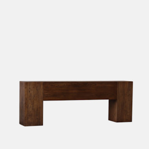 DOVETEAIL BLOCK CONSOLE - ANTIQUE ELM