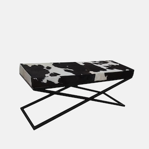 Anouk Goat Hide Cross Leg Bench