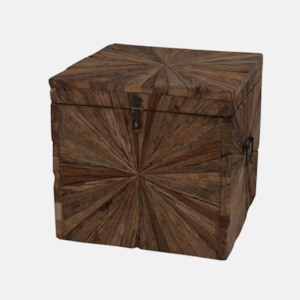 Parquet Square Wooden Trunk