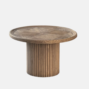 Round Parquet Coffee Table
