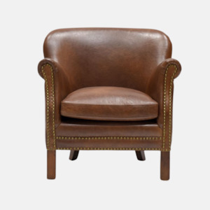 Bestsellers: Rhodes Leather Armchair - Brown
