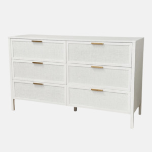 Stamford 6 Drawer Chest - White