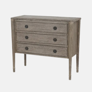 Caroline Three Drawer Chest - Bayur Wood