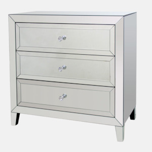 Drawers: Palisade 3 Draw Chest - Mirrored