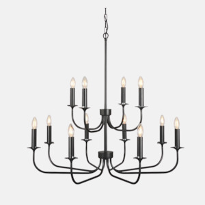 Forbes Iron Chandelier Two Tier