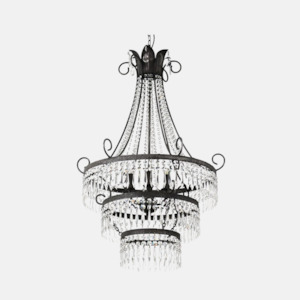 Chandeliers: Diana 6 Light Cut Glass Chandelier