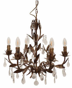 Florence Bambino Chandelier - Rubbed Gold