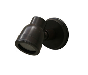 Wall Lights: Outdoor Brass Spotlight - Dark Bronze