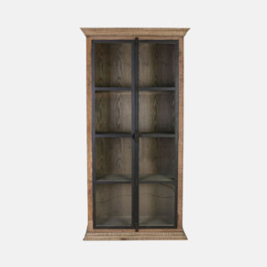 Borris Oak and Iron Cabinet