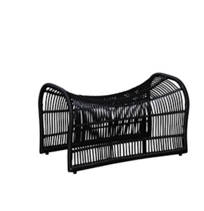 Wave Footstool - Black