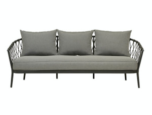 Outdoor Seating: Maui Outdoor 3 Seater Sofa - Charcoal