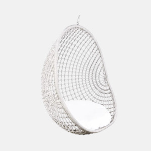Pod Chairs: Hanging Pod Chair - White Check