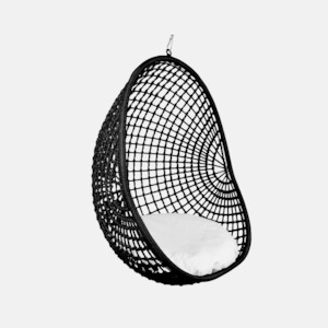 Pod Chairs: Hanging Pod Chair - Black Check