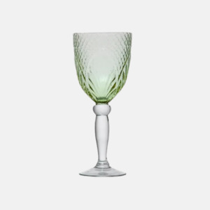 Homeware: Vintage Goblets Set of Eight - Green