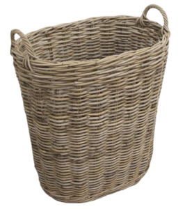 Grove Rattan Tall Oval Basket