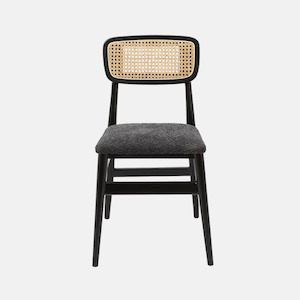 Rixo Rattan Dining Chair - Black