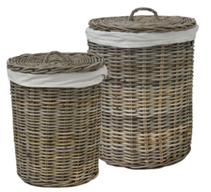 Grove Rattan Laundry Baskets Set of 2