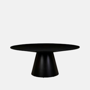 Classique Round Dining Table - Black Oak