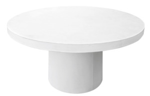 Milano Round Dining Table - White Concrete