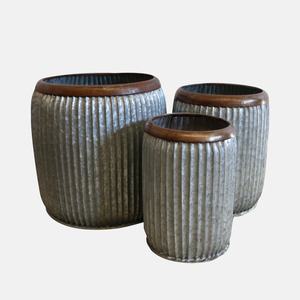 DUNSTAN RIBBED PLANTERS SET OF 3