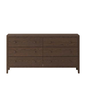 Lunde Walnut Six Drawer Chest