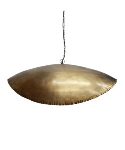 Lighting: Masaomi Crimped Edge Wave Pendant Gold Large