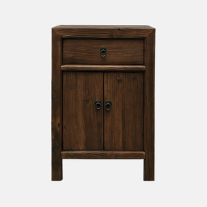 Parq Elm  Bedside Table - Walnut