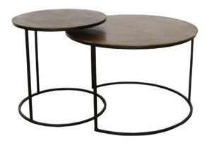 Tables: Soho Alu Nesting Tables Brass Bronze Finish