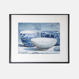 Blue Chinoiserie Vases Wall Art Large