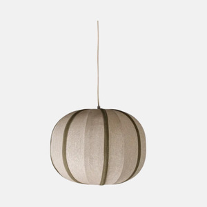 Lighting: Thea Sphere Olive & Natural Pendant