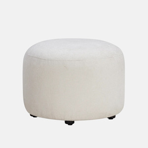 Estella Round Ottoman - Ivory