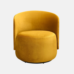 Living Room: Estella Swivel Armchair - Mustard