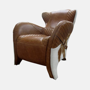 Living Room: Rodeo Leather & Hide Armchair - Columbian Brown