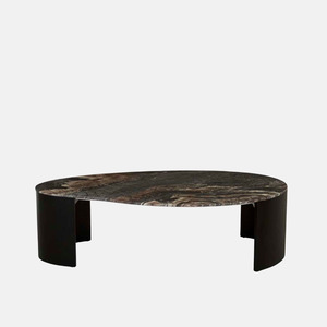 Living Room: Oberon Curved Marble Coffee Table