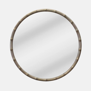 Bamboo Mirror - Antique Silver