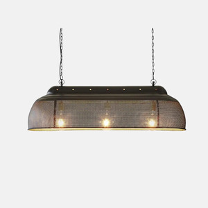 Riva Ceiling Pendant Long Matt Black and Gold