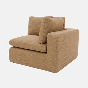 Living Room: Float Modular Sofa - End Seat Bisque
