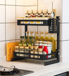 Kitchen Spice Racks, 2 Tier Kitchen Shelf Storage organizer – iFirst