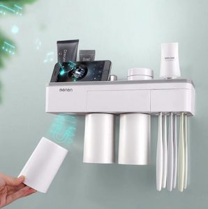 Products: Magnetic Toothbrush Holder Cup Toothpaste Shaver Household Bathroom Storage Holder 3/2 Cups – iFirst