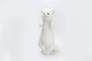 FERRET Plush Cushion (White/Caramel)