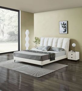 Chests & Dressers: ALANYA Queen/King Size Bed Frame (White)
