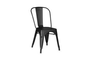 Outdoor Lounge Set: TOLIX Replica Dining Chair - Matt Black