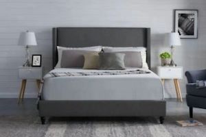 Sale: POOLE Bed Frame in Double/Queen Size (Green Velvet)