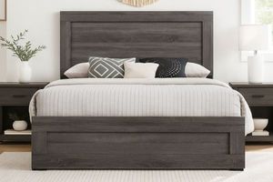 Sale: ROMNEY Queen Size Bed Frame (Grey)